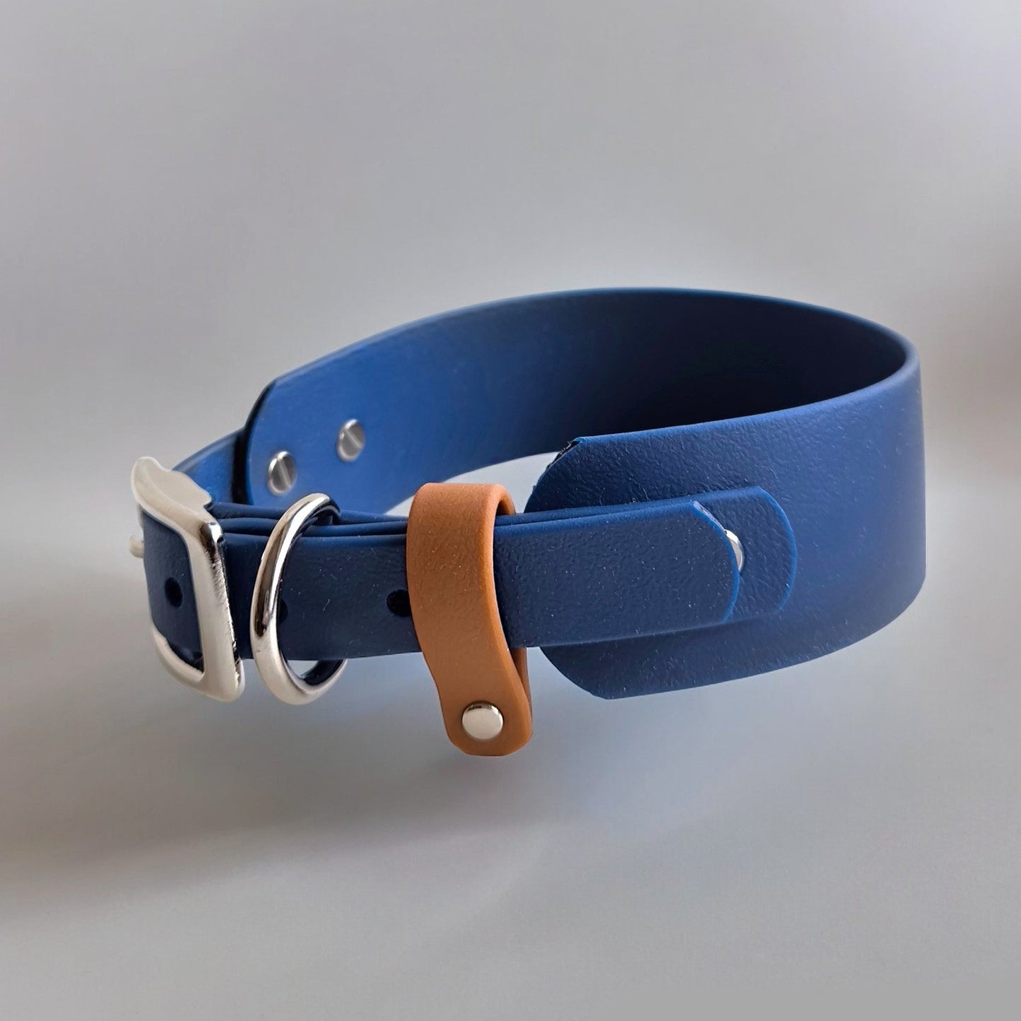 Biothane collar 38mm wide Navy Blue