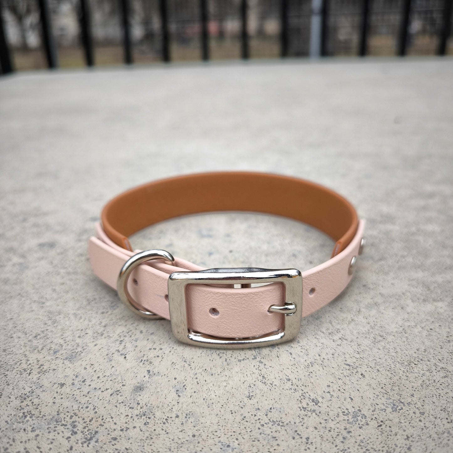 Biothane 25 mm wide Blush Pink+Sand