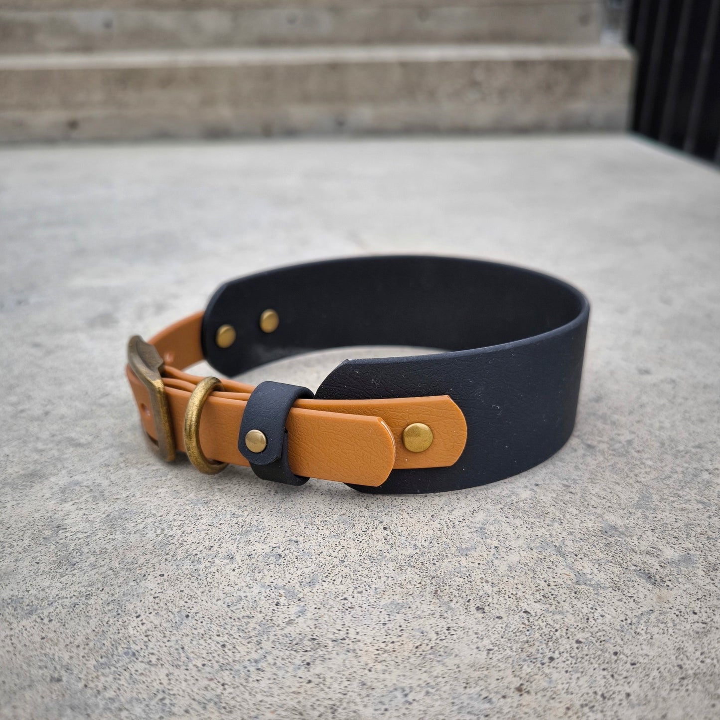 Biothane 38 mm wide Black+Sand
