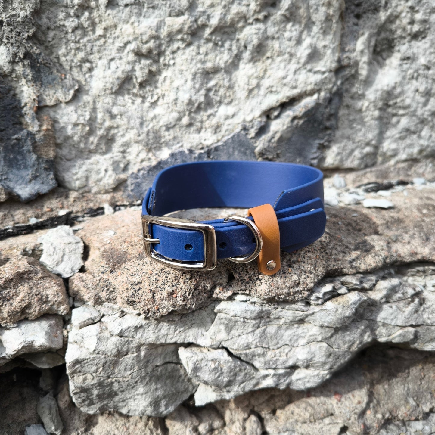 Biothane collar 38mm wide Navy Blue