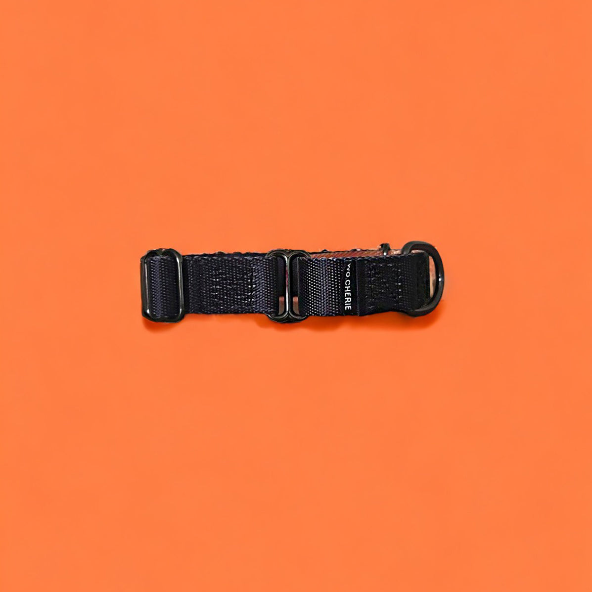 Must oranž martingale 25 mm laiune kaelarihm, rihm valikuline